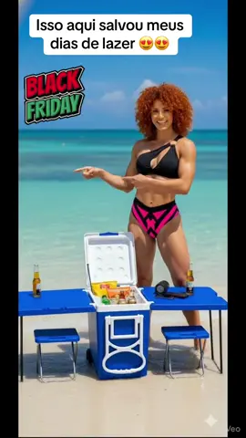 COOLER MULTI FUNCIONAL SUPER CAIXA TÉRMICA COM RODINHAS #caixatermica #cooler #flyp #tiktokshopblackfriday #fly 