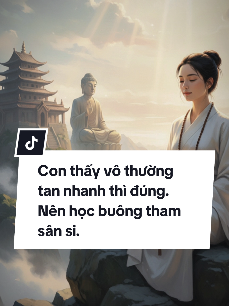 Con thấy vô thường tan nhanh thì đúng... ​Nên học buông tham sân si. ​Ai kết oan khiên ai gieo niềm mê trong cuộc đời. ​Ai ngã theo đời ai trật pháp ai dừng lại khi đang tu... ​Giữ tâm an chánh niệm tất cả là tại ta. ​Khoác áo nâu sồng con hành tu lời nguyện con khắc ghi... ​Xa chốn bon chen đời phù hoa chẳng vấn vương. 