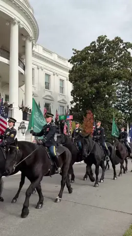 استقبال ولي العهد الأمير محمد بن سلمان في البيت الأبيض 💚🤍.  #محمد_بن_سلمان #ولي_العهد #ترامب #واشنطن 