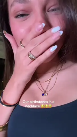 Best Christmas gift ever, having matching birthstones 🥹 #couplegoals #couplesgifts #neckalce #christmasgiftideas #jewelrybusiness 