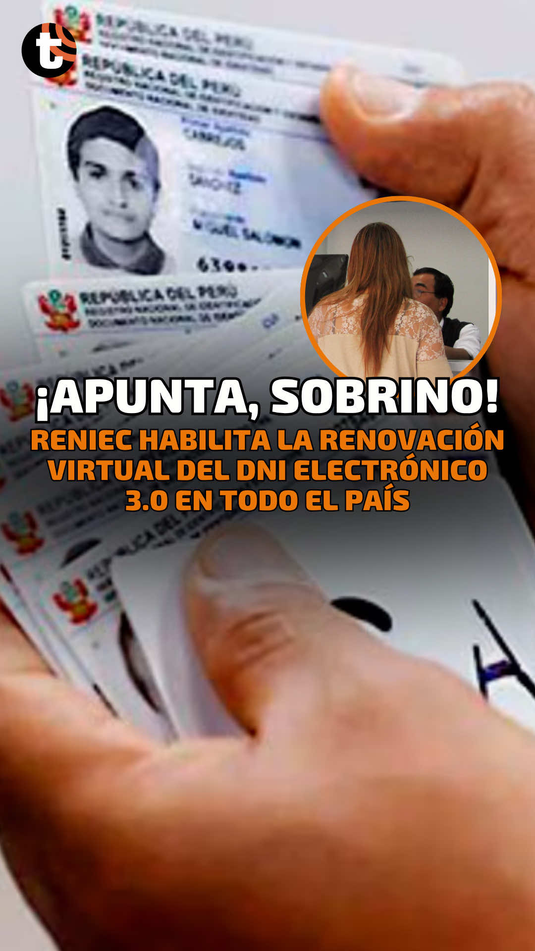 ¡Apunta, sobrino! Reniec activó la renovación virtual del DNI electrónico 3.0 para evitar colas y agilizar el trámite en todo el país💻.  #Reniec #DNIelectronico #TramitesPeru #actualizaciondni 