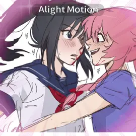 first edit on am pls be nice 😞 art by mistigri_0000 on twt #yunogasai #ayanoaishi #futurediary #yanderesimulator #yuri