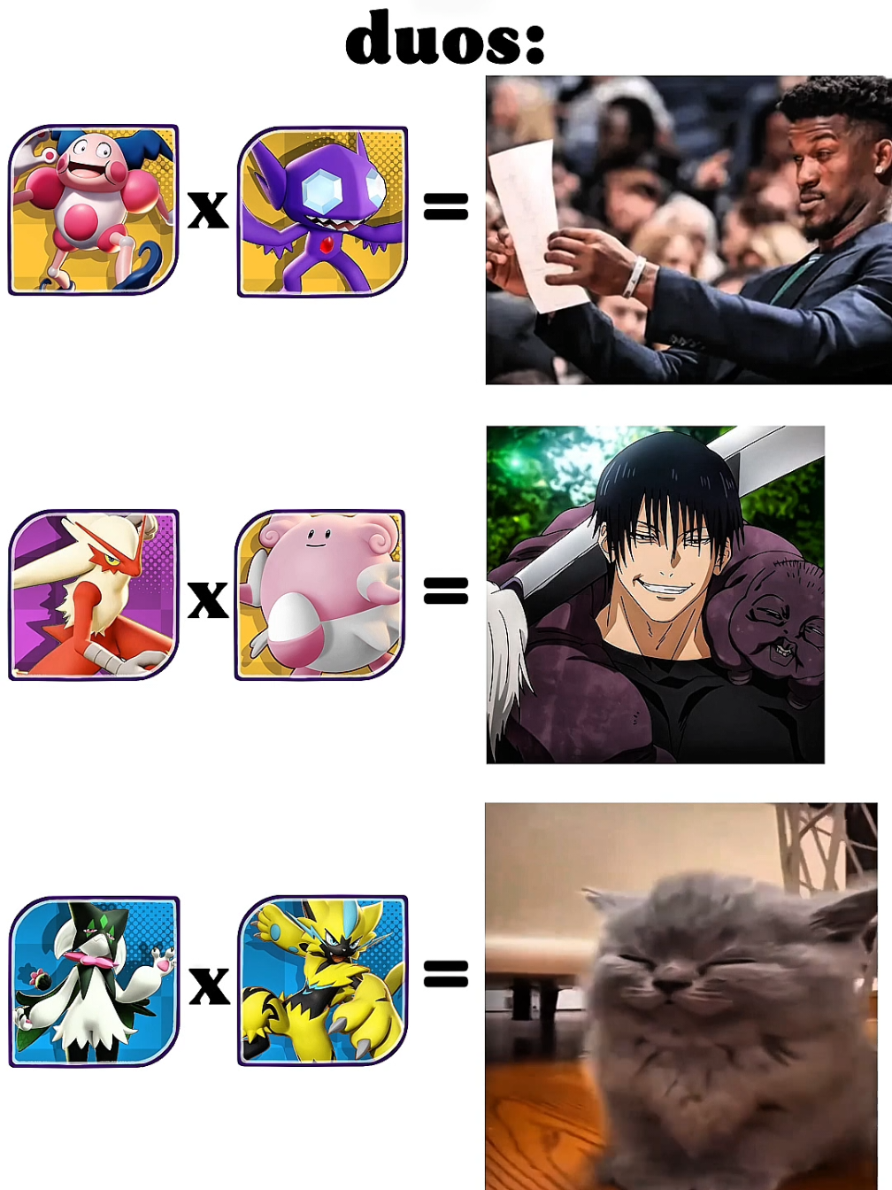 ay my gatito😺 . . . . . . #pokemonunite #pokemonunitememe #duo #meowscarada #zeraora 