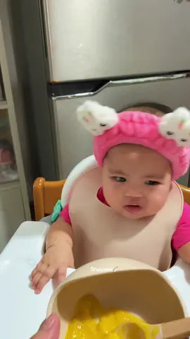 Tiny spoon, big milestone 🥣 First puree @ 6 months! #FirstPuree #StartingSolids #6MonthsOld #BabyMilestone #BabyFoodJourney