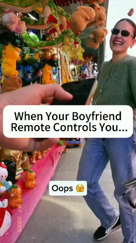 When Your Boyfriend Remote Controls You... #remotecontrol #dateidea #picnicdate #girlfriendprank #christmasgift