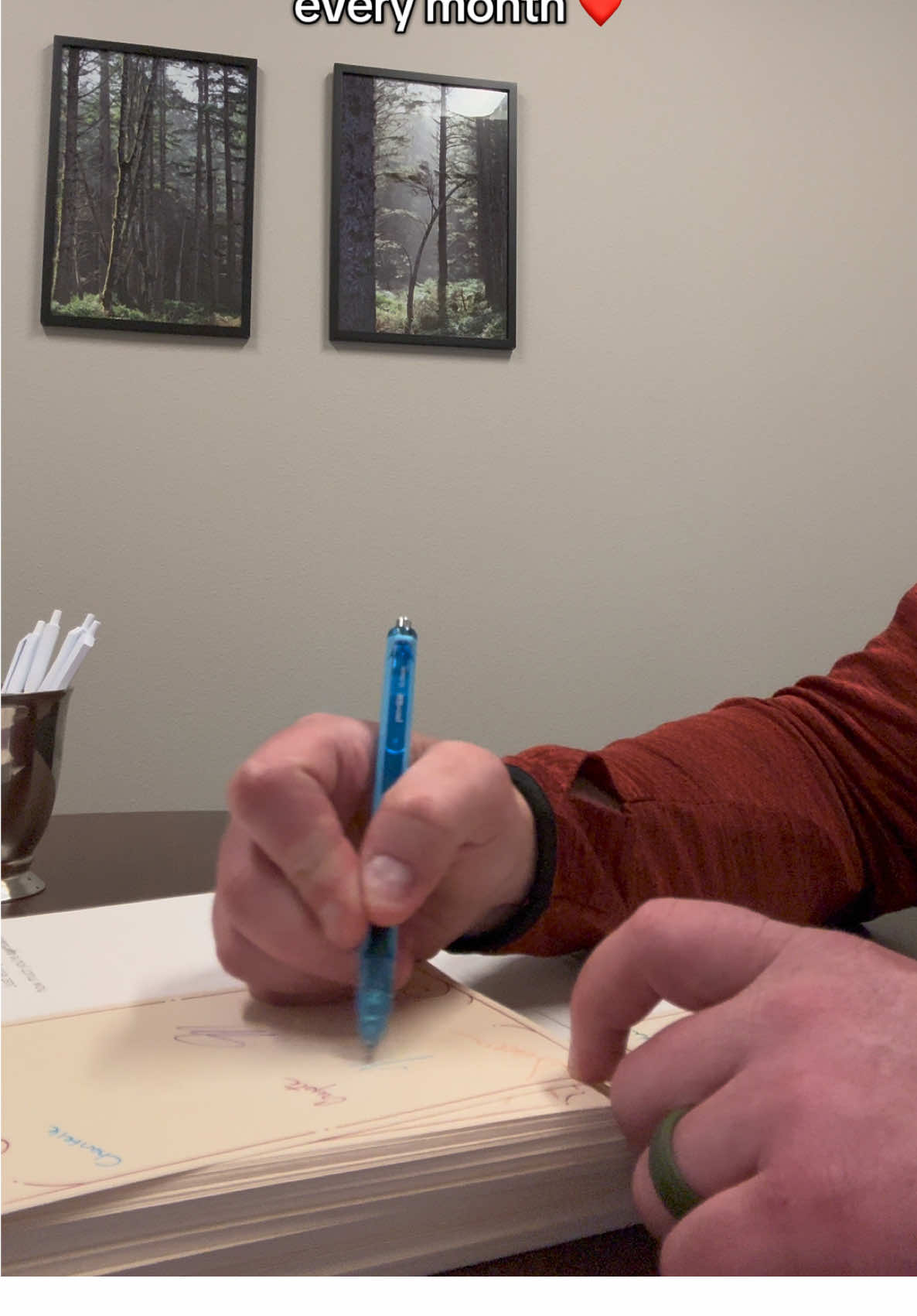 We hand sign welcome cards for EVERY new client we get - this adds a bit of a personal touch that I feel the industry lacks these days!  We also sign cards with personalized memos every time somebody has a life event. That could be an accident, a sickness, a death, etc. What do you  think?? Good thing, or waste of time? #insurance #marketing #fyp #family #viral 