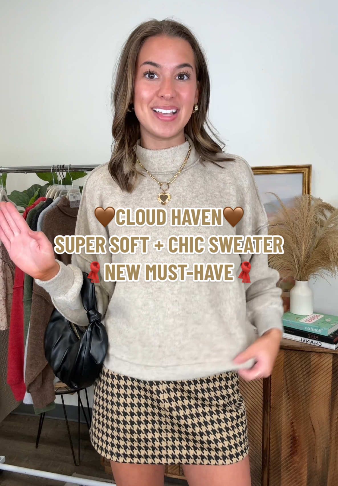 This new sweater is a MUST have for the cooler months ❄️🤎 Seriously the softest thing ever + the colors are perfect ✨ #sweater #sweaterweather #everydaystyle #affordablefashion #outfitinspo 