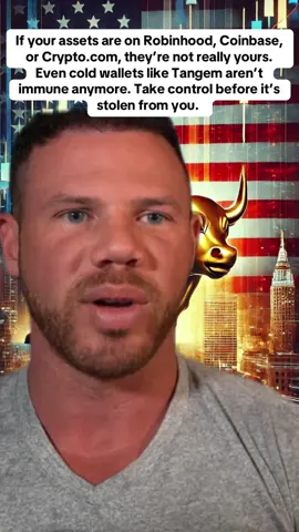 If your assets are on Robinhood, Coinbase, or Crypto.com, they’re not really yours. Even cold wallets like Tangem aren’t immune anymore. Take control before it’s stolen from you. #web3 #investing #goviral #DigitalAssets #xrp 