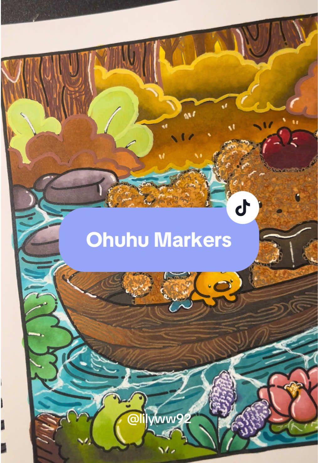 Semoga yang baik baik saja 🫶🏻💖🌻 Buku Cozy Nooks Marker @OHUHU Malaysia O.S KL  Acrylic @ENMY Malaysia.OS  Gel Pen Croma #fyppppppppppppppppppppppp #coloring #ohuhumarkers #coloringbook #colortok 