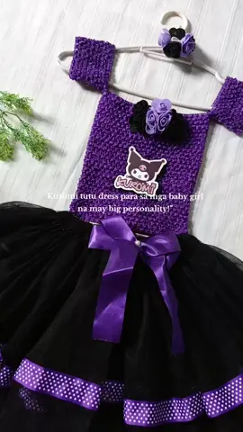 Kuromi tutu dress para sa mga baby girl na may big personality 💜 #tutudress #kuromi #birthdaydress #kidscostumes #halloweencostume 