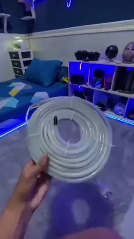 aesthetic room with Led lights 🤍🥹 #ledlight #roomlights #ledneon #waterproof #fyp 