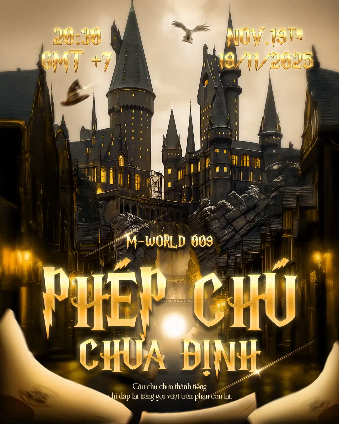 “Phép chú chưa được định, và quyền năng đang chờ người đầu tiên chạm tới.” Đêm nay, các học viên bước vào pháp trận nơi chỉ một khoảnh khắc cũng đủ xoay chuyển cục diện. Ai sẽ là người đánh thức sức mạnh này? “The spell remains uncast, its power waiting for the first to reach it.” Tonight, the students enters the arcane circle where a single moment can shift the course. Who will awaken its power? #mworld009 #newworld 