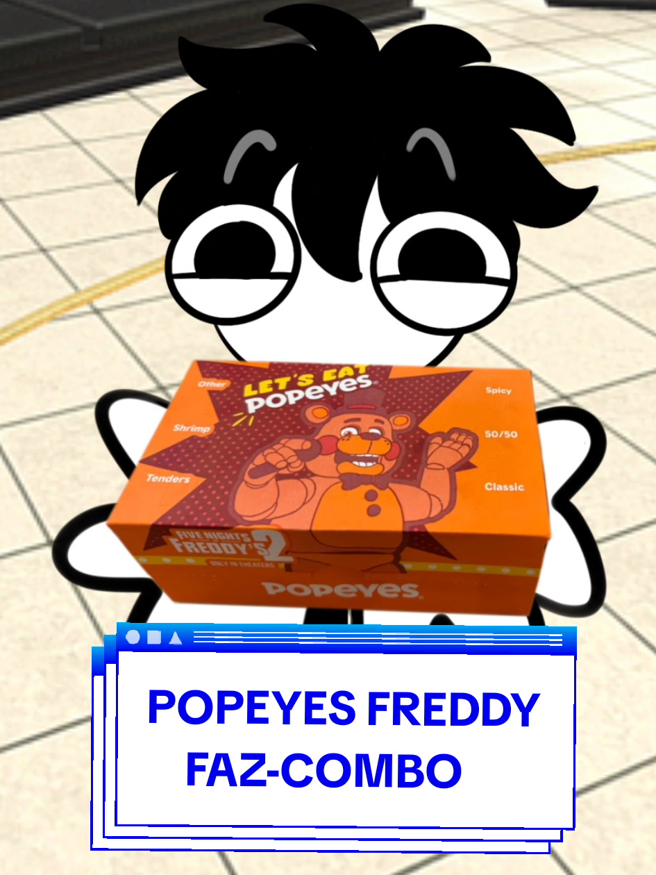 Remember that Fanta vıdeo I did, now it's time I did a part 2 because of the new Popeye's meal 😗 (ft. my voice for the characters) #fnaf #fivenightsatfreddys #freddyfazbear #fnaf2movie #toychica #bonnie #fyp #foryoupage 