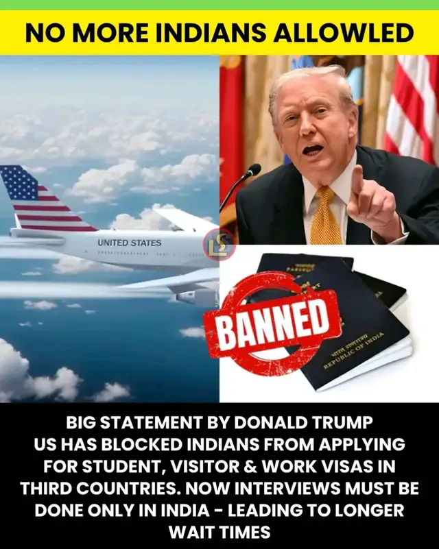 For years, many Indians avoided long visa queues at U.S. consulates by booking their interviews in “third countries” like Thailand, Singapore, or even Germany. But now — that shortcut is officially over. The U.S. State Department has rolled out a new rule: Indian applicants for student, work, or visitor visas must now attend their interview only in India — their country of nationality or residence. 🌍 That means — no more “visa tourism” for quicker slots abroad. 😬 All interviews will now happen at U.S. embassies and consulates within India, likely leading to longer wait times for everyone applying. 💡 So no, Donald Trump hasn’t banned Indians — but the U.S. has quietly made the process tougher. It’s not about rejection… it’s about patience. #USVisa #TravelUpdate #VisaRules #IndianStudents #WorkVisa #f1visa #fypage #foryourpage #fypシ゚viral #fyp #fyp #foryoupage❤️❤️ #fyppage #foryou #fypシ #foryourpageofficial #america #usa