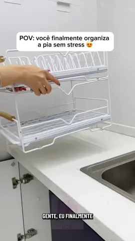 ✅LINK NO PERFIL DA PÁGINA. #escorredordelouça #cozinhaclean #organizaçãodepia #acasaficaoutra #shopee  