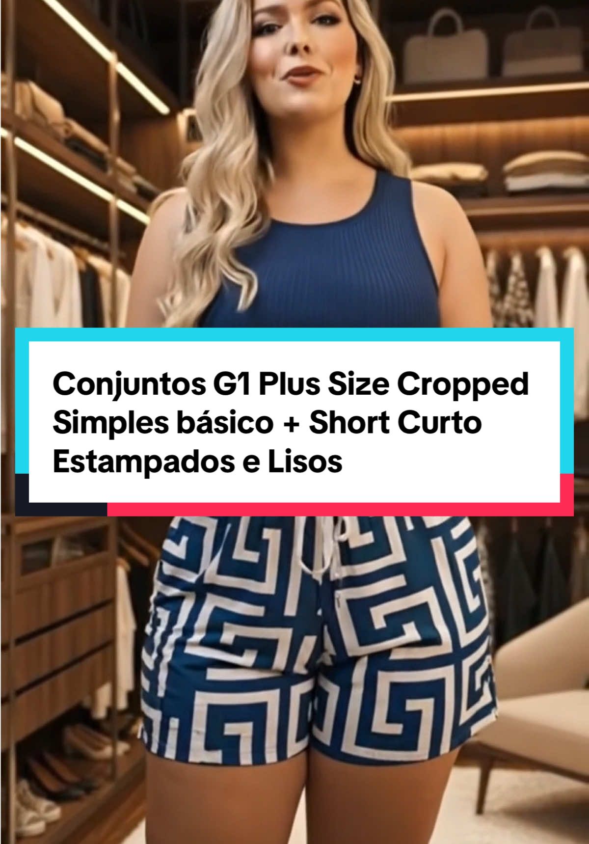 Conjuntos G1 Plus Size Cropped Simples básico + Short Curto Estampados e Lisos Meninas, esse Conjunto Plus Size está com frete grátis. É o Cropped canelado com o short estampado, super leve, fresquinho e confortável. Veste do 46 ao 50 e fica lindo no corpo. Tem várias combinações de cores para escolher. Clica aí e garante o seu porque está valendo muito a pena. #plussize  #shorts  #cropped #tiktokshopblackfridaybr #natal 