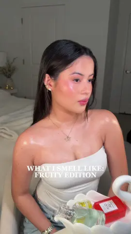 What I smell like: fruity edition 🤭🍓✨🤍 #fyp #bodycare #fragrance #BeautyTok #beautytips 