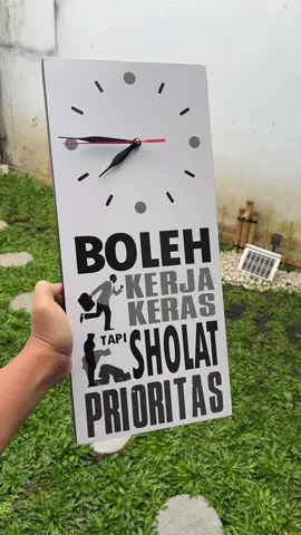 Kata kata boleh kerja keras tapi sholat prioritas bentuk jam dinding aesthetic motivasi #kerjakeras #jamdinding #motivasihidup 