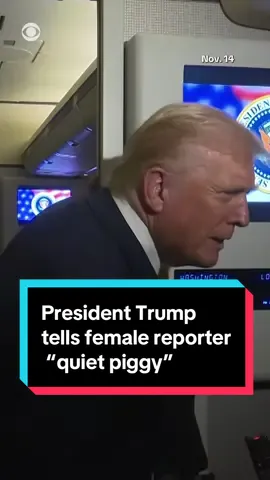 During a gaggle on Air Force One this Friday, a female White House correspondent for Bloomberg began asking President Trump a question about the Epstein files, when the president pointed at her and said, 