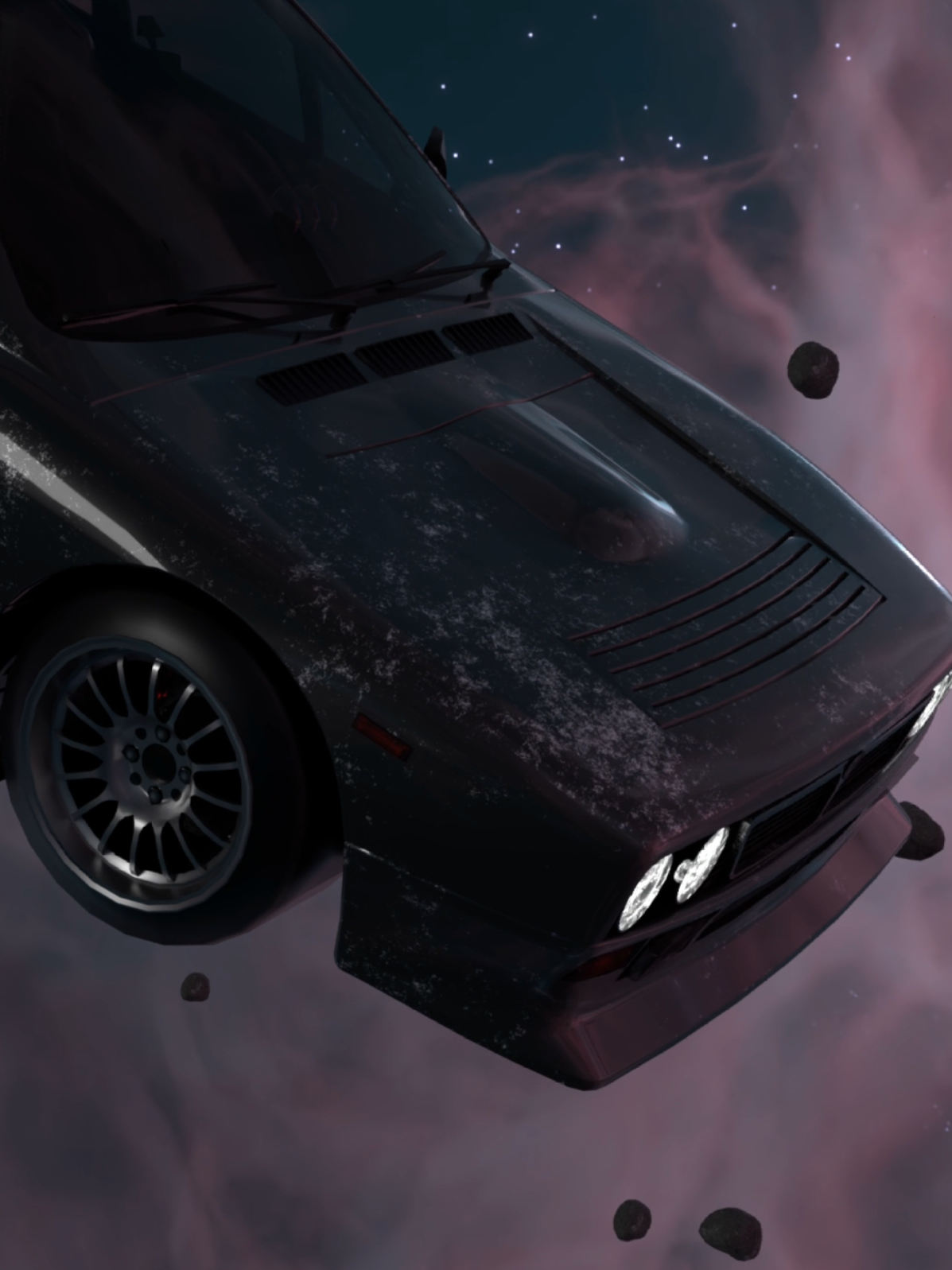 SONG NAME - KORE🎵💫 BMW IN SPACE👀🌎🌌 ✨️#3D #animation #viral #fyp #carsinspace 