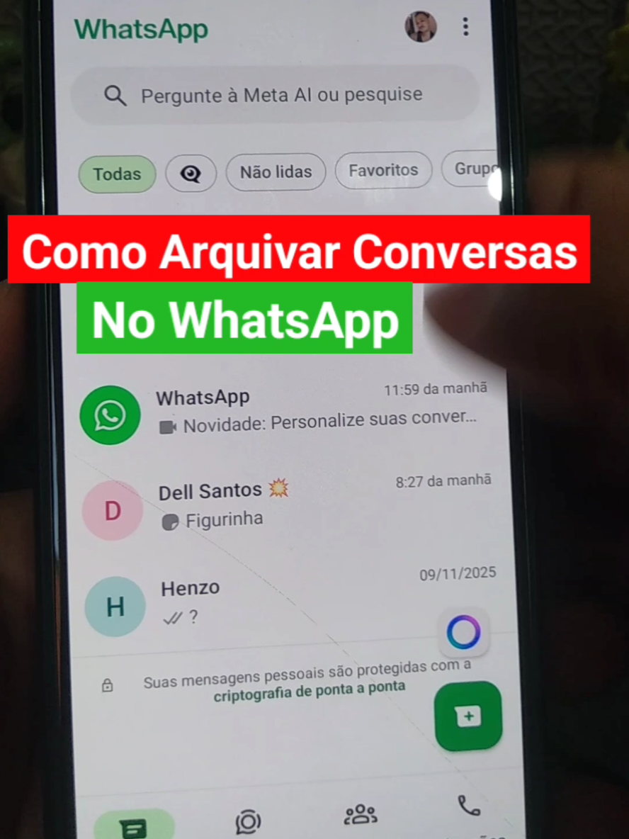 Como arquivar conversa no WhatsApp #Dicas #WhatsApp #conversas #arquivar #android @school android br 