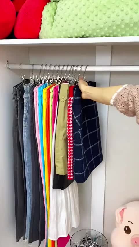 3-word clip stainless steel hook 3-word clip Household impregnated plastic seamless storage drying cap clip silk scarf 