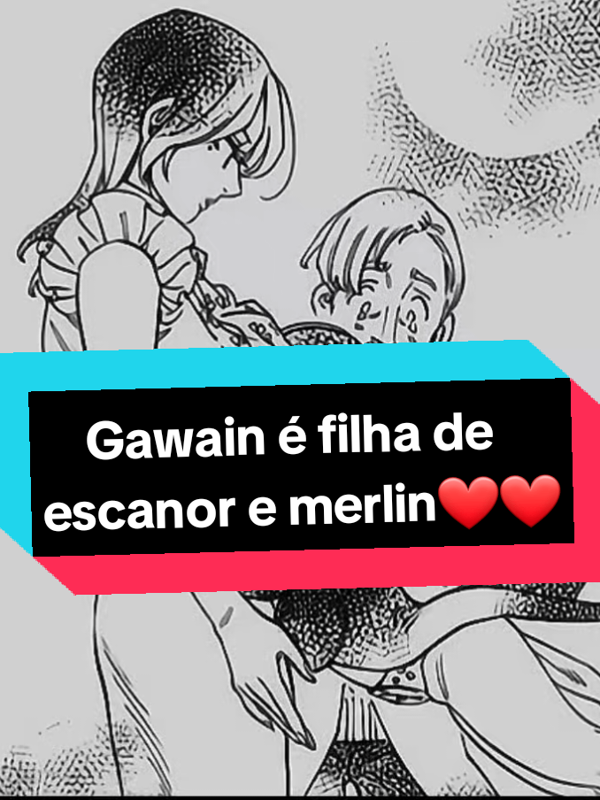 Cara, é tão emocionante saber que eles são os pais dela, ver que escanor está vivo e ver a merlin sorrindo ao receber um abraço de sua filha😭❤️ #fyppp #gawain #escanor #merlin #los4jinetesdelapocalipsis 