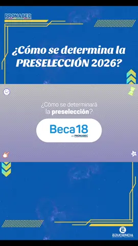 🤓 ¡Toma nota, futuro sobrino! En este video te mostraremos algunos de los criterios que se usarán para determinar el puntaje de preselección en la modalidad Ordinaria de #Beca18-2026. 🚀 ¡Pasa la voz y comparte! 📌 Encuentra más información aquí ➡ https://cutt.ly/Beca18 #Beca18 #Pronabec #Minedu #Educiencia 
