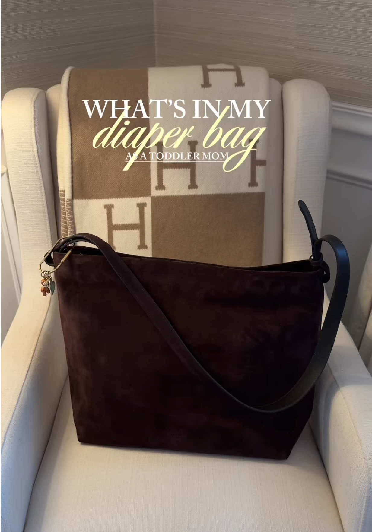 OBSESSED with my new @MINA BAIE suede Harlow bag! The quality of the suede is truly like 🧈 ! #diaperbag #toddlermom #whatsinmybag #minabaie 
