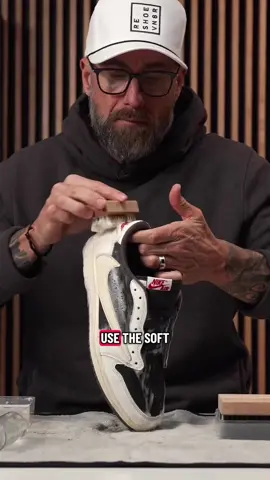 Cleaning your most valuable pair of sneakers is super easy thanks to our 11 piece all materials sneaker cleaning bundle! #reshoevn8r #shoecleaner #sneakercleaning #CleanTok #travisscott 