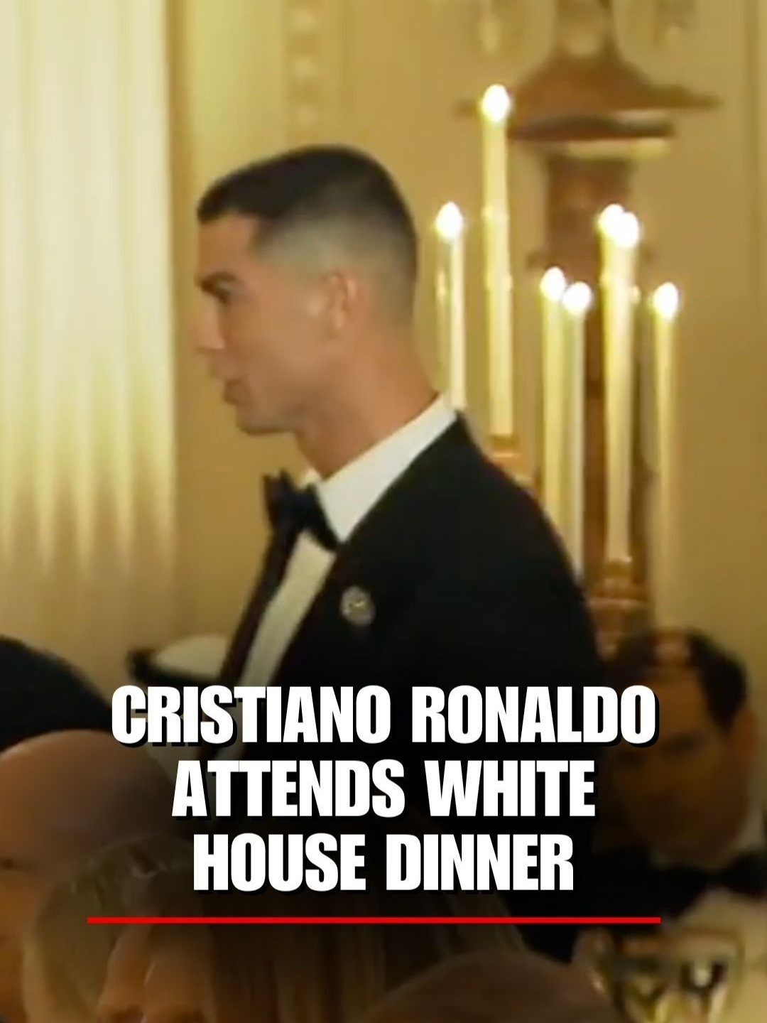 NEW: Soccer icon Cristiano Ronaldo spotted at the White House for a dinner featuring Saudi Crown Prince Mohammed bin Salman.