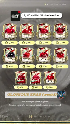 YNWA วีคของเหล่าเดอะค็อปที่แท้จริงครับ เต็มไปด้วยมนต์ขลังและมีเสน่ห์ #fcmobile #fcmobile26 #GloriousEras #liverpool #futboltunnel 