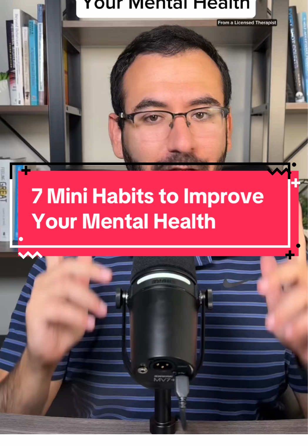 Seven therapist-approved habits to improve your mental health. #MentalHealth #mentalhealthmatters #MentalHealthAwareness #mentalhealthtips #mentalhealthsupport 