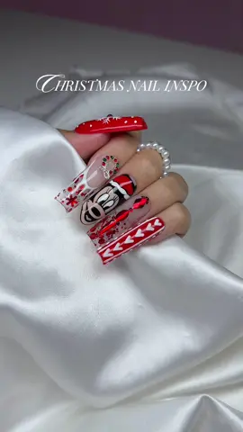 ♥️❄️🧑🏼‍🎄 #christmasnails #minniemouse #nailinspo #fy 