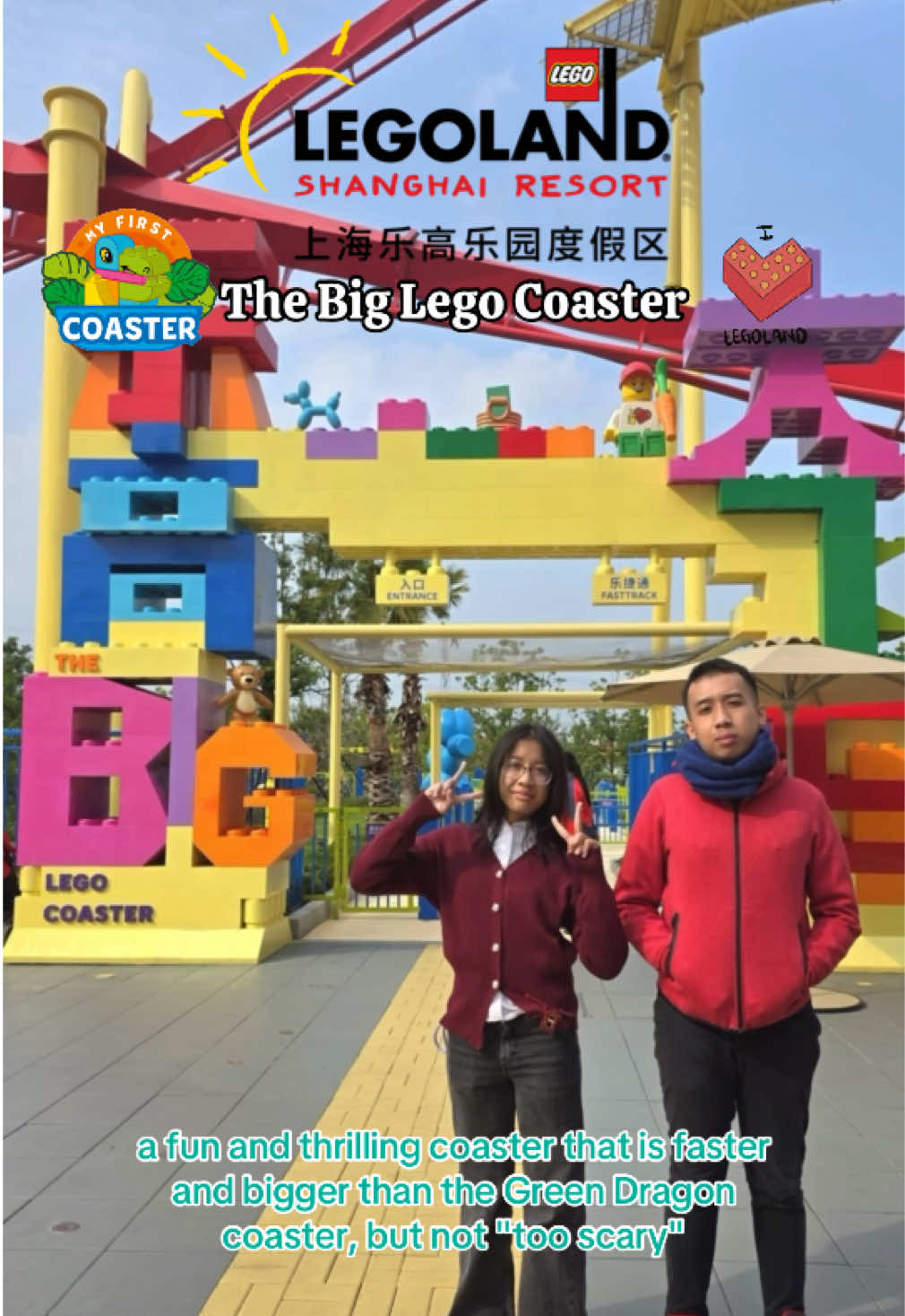 The BiG Lego Coaster is a fun and thrilling coaster that is faster and bigger than the Green Dragon coaster, but not 