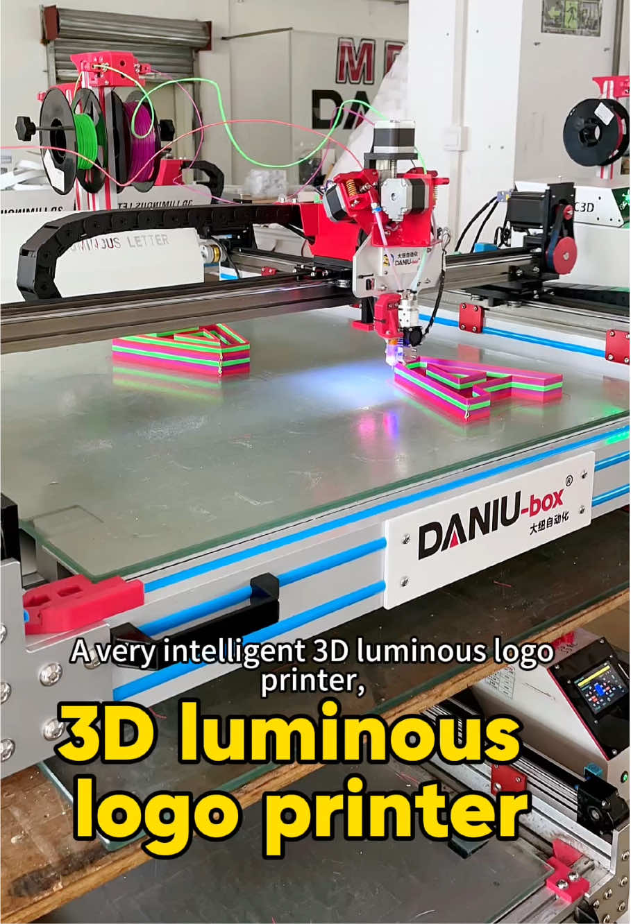 We are a professional equipment manufacturer with more than 8 years of experience. We have our own production and manufacturing factories, focusing on 3D luminous printers, 3D printing consumables and other printing supporting prouc ts and services.The video is a demonstratin of the product effects for customers. Do you like it? #newtechnology   #ledsign #logodesign #signageinstall #3dprinter #3dprinted #signage #3d #signmaking #3dprint #ledlightstrip  #led #ledlight #3Dprintingmaterials #pla #sign