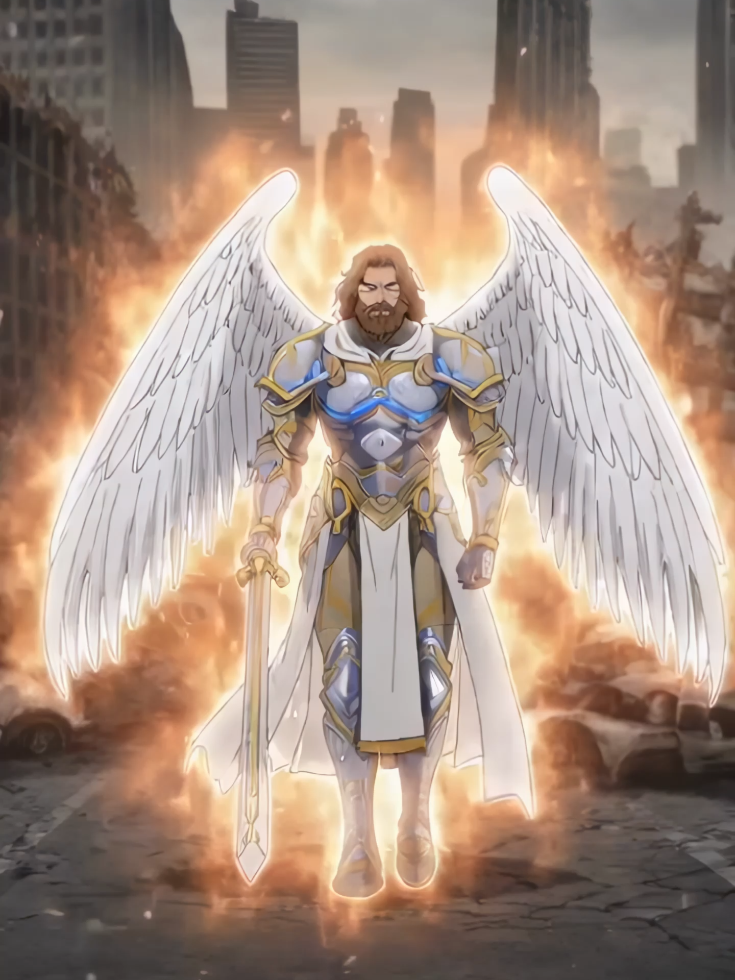arcanjo miguel chega para destruir lucifer#lucifer #miguel #anime #apocalipse #anjos #demonios