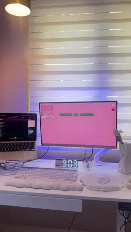 Replying to @Jaded Paula 🎀 setup and upgrade my workstation with me as work from home executive virtual assistant. Worth the upgrade!  #workfromhome #desksetup #wfhsetup #aesthetics #cozydesksetup 