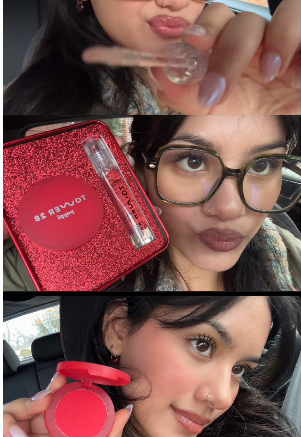 this set is sooo perfect as a gift 🎄🎄❣️my love for these @Tower 28 Beauty glossy lip jelly’s is huge, as you all know already 🙂‍↕️ #holidaygift #giftguide #tower28xpoppi #redblush #glossiestlipgloss #carlipcombo 