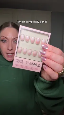 The new @Glamnetic super short nails are almost gone 😭 hurry and grab them now before they are completely sold out! #shortnails #pressonnails #glamnetic #pressons #nailsathome 