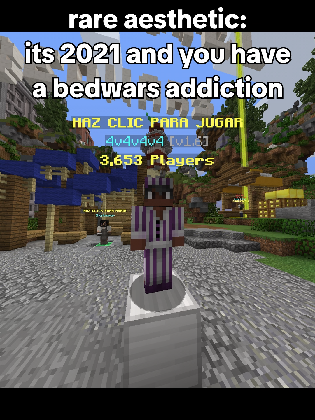 rare aesthetic: it's 2021 and you're addicted to hypixel bedwars #hypixel #bedwars #Minecraft #rareaesthetic #dewier