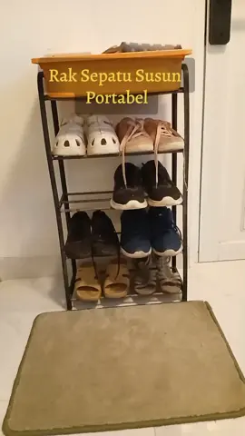 Rak Sepatu Susun Portabel Hitam/putih Stainless+plastik kokoh Indoor-outdoor Mudah Bongkar Pasang #raksepatu  #raksepatususun  #raksandal  #raksepatuportabel  #perabotanrumahtangga 