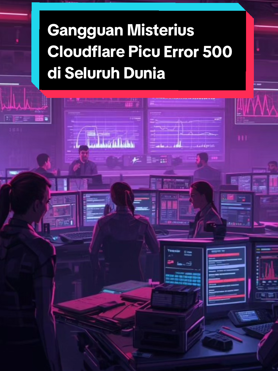 Gangguan Misterius Cloudflare Picu Error 500 di Seluruh Dunia Semua bermula pada 18 November 2025, pukul 11.20 pagi, London—ketika internet dunia tiba-tiba tersedak. “Error 500” meledak serentak seperti bom sunyi, menghantam media sosial, aplikasi AI, dan jutaan situs yang bergantung pada Cloudflare. Di ruang kendali San Francisco, monitor berkedip liar. Grafik lalu lintas melonjak seperti monster yang baru bangun. “Ini bukan DDoS biasa,” gumam teknisi senior, wajahnya pucat. Setiap detik, sistem memuntahkan lebih banyak galat, seolah ada sesuatu yang sengaja memaksa jaringan global untuk berlutut. Tim panik—mereka menutup port, mengalihkan rute, memotong node. Namun aliran data tetap menghantam, ritmis… terlalu ritmis. Di tengah kekacauan, seorang analis menemukan pola yang terkubur dalam banjir trafik: koordinat. Bukan acak. Bukan buatan manusia. #fypシ゚ #antariksa #Astronomy  #jaringan #cloudfarelumpuh 