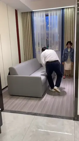 The saviour of small houses! The sofa folds up and down the bed Baby, this sofa folds up and down the bed is simply a blessing for renters and small families 👏 During the day, it is a comfortable sofa for you to watch TV series; at night, it can be turned into a bed up and down, which can easily solve the problem of guest accommodation. Convenient to store, does not take up space, and is super practical~ #Sofafoldingupanddownbed #Smallhouseholdfurniture #Rentalgoodthings