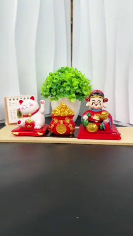 Set Mèo may mắn - Ông Thần Tài - Hủ vàng tài lộc. Trang trí phòng khách, cửa hàng, taplo ô tô.... @Em Thuý gia dụng #emthuygiadung #meomayman #ongthantai #meothantai #phukientet 