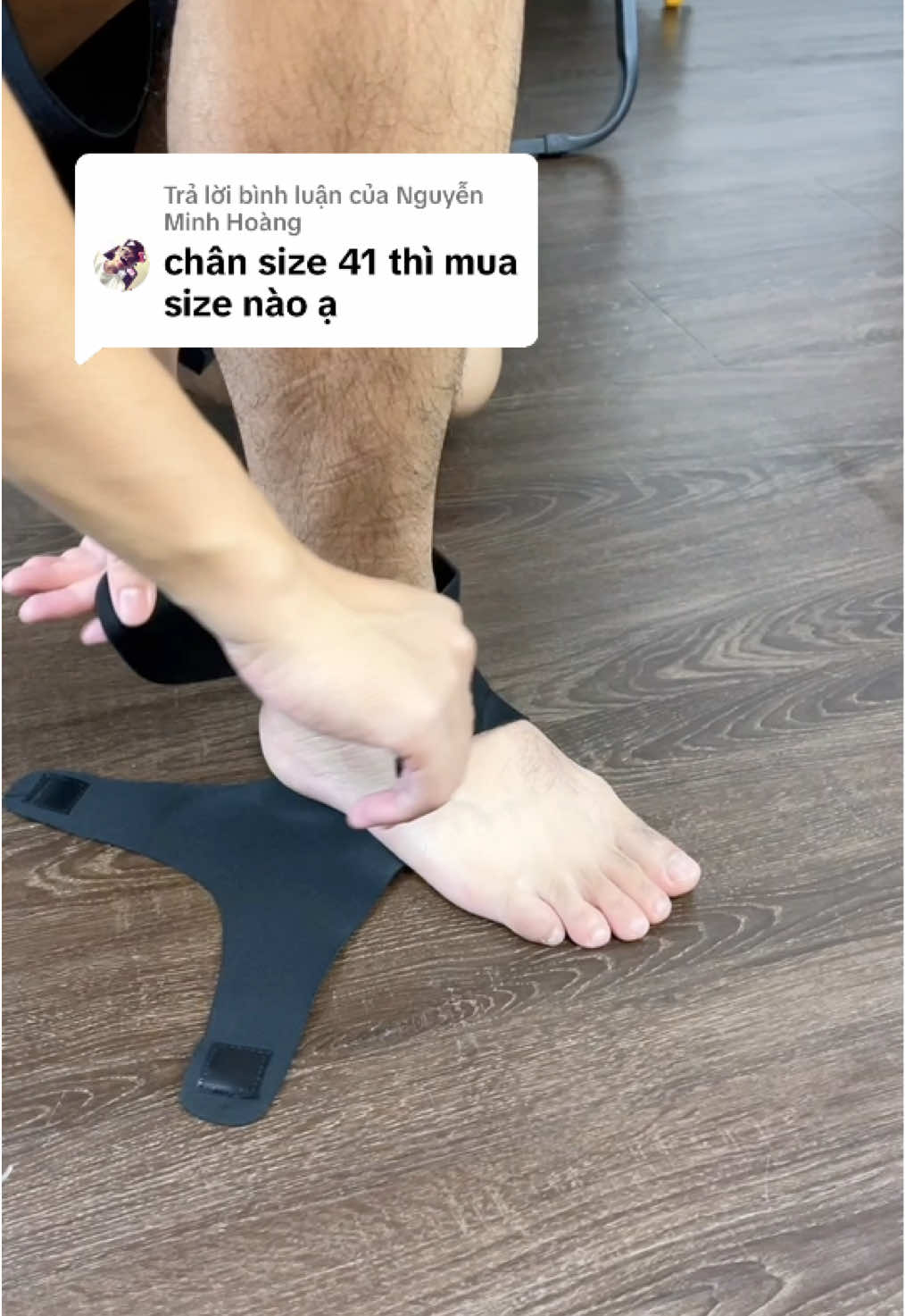 Trả lời @Nguyễn Minh Hoàng : size L bạn nhé. Băng quấn cổ chân bảo vệ khoá cổ chân chắc chắn khi chơi thể thao. #bangquancochan #latcochan #dabong 