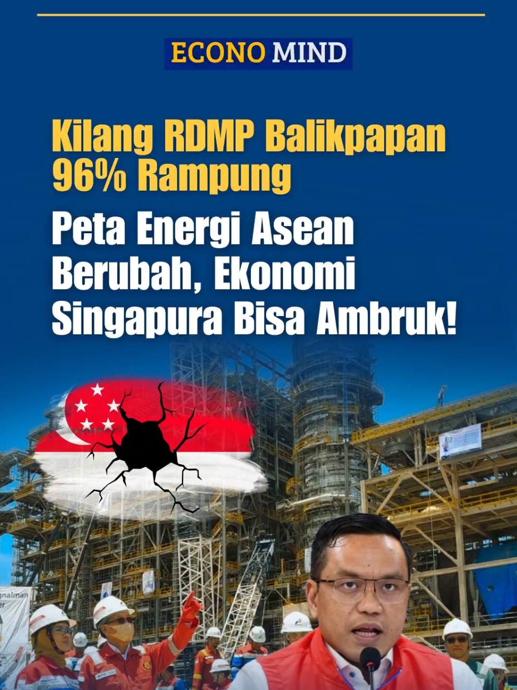 Indonesia sedang berubah, bukan pelan, tapi cepat. Kilang RDMP Balikpapan 96% rampung, produksi domestik naik, impor akan turun besar, dan peta energi regional ikut bergetar. Yang panik? Negara tetangga dan mafia minyak. Indonesia bukan lagi pasar, tapi kekuatan. #pertaminabangkit #imporbbm  #gogreenindonesia  #rdmpbalikpapan  #kemandirianenergi 