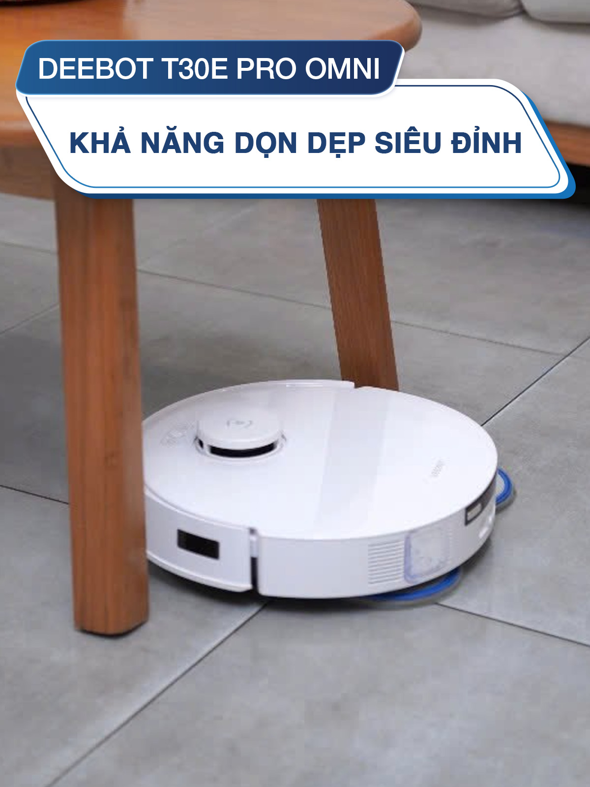 Robot hút bụi lau nhà Ecovacs Deebot T30e Pro Omni cho khả năng dọn dẹp siêu đỉnh #ECOVACSVN #DEEBOT #robothutbui #hoplongecommerce #gigavn #robothutbuiecovacs #DeebotT30eProOmni #T30eProOmni