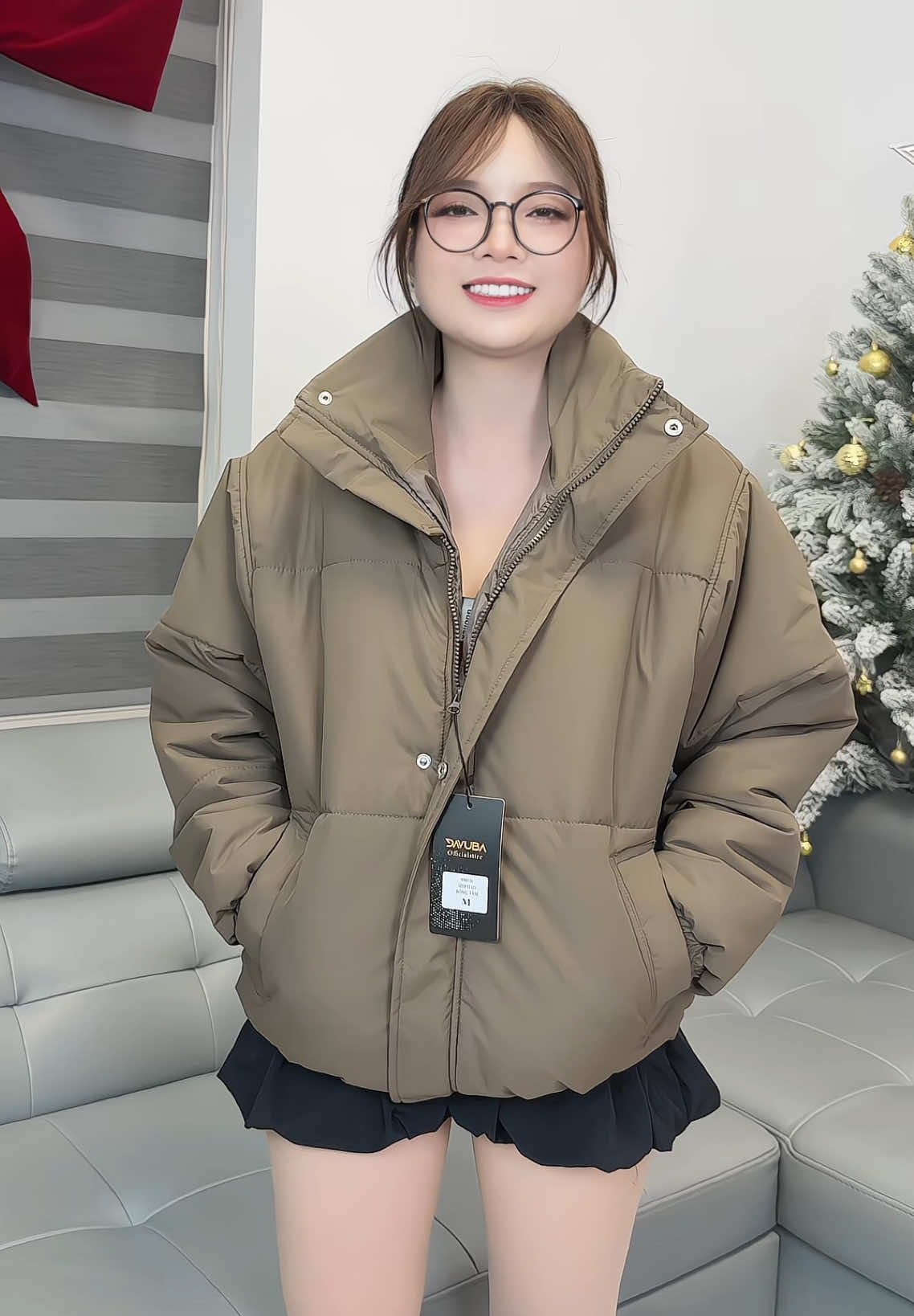 [Không Dồn Bông] Áo phao bông tấm DAVBA  cổ cao dày dặn SM116 ##lanhxuanha