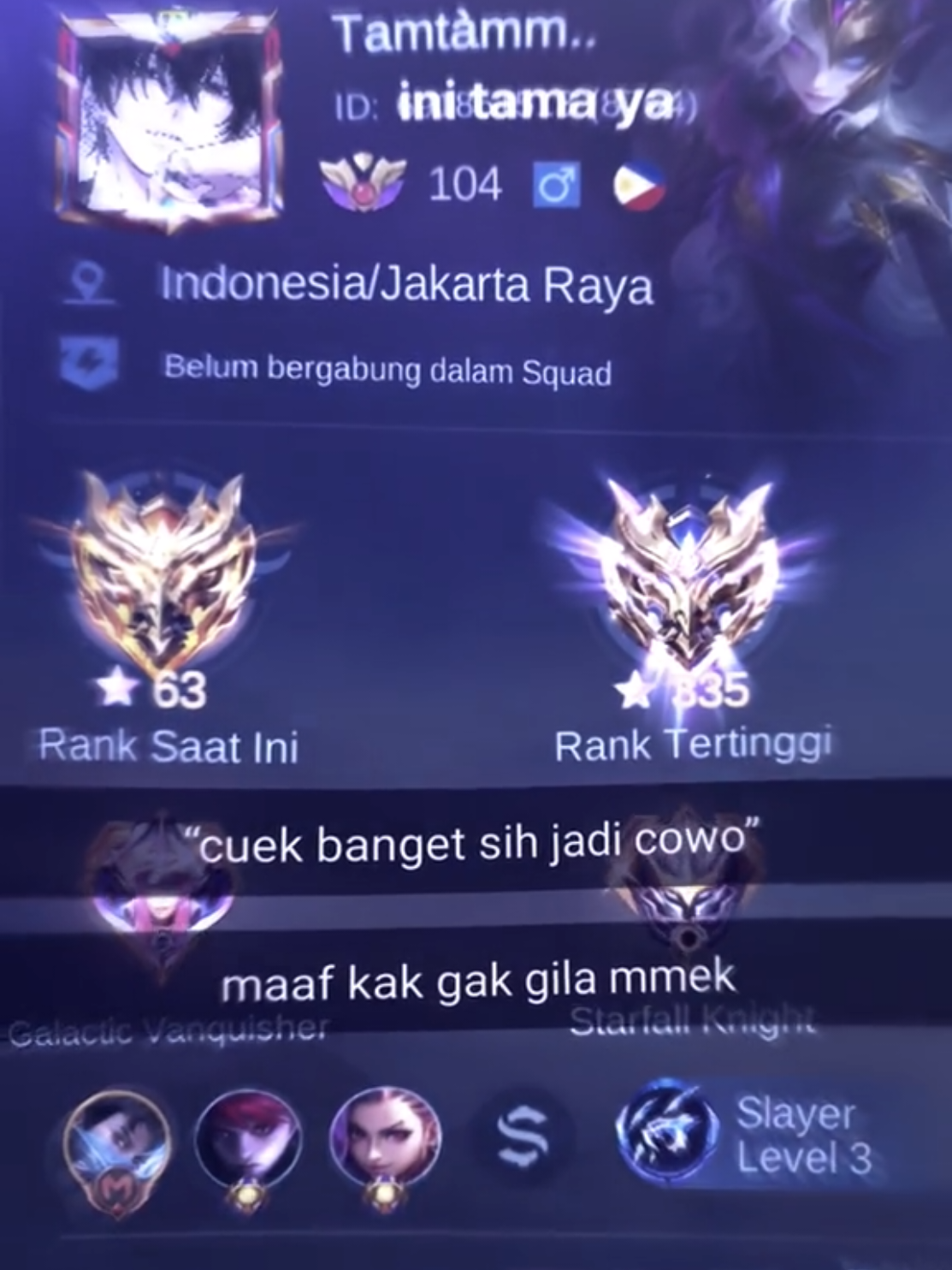 cuek banget jadi cowok 😹 cr/@riyo_eze  #mlbb #mobilelegends #presetalightmotion #trend #fyp 